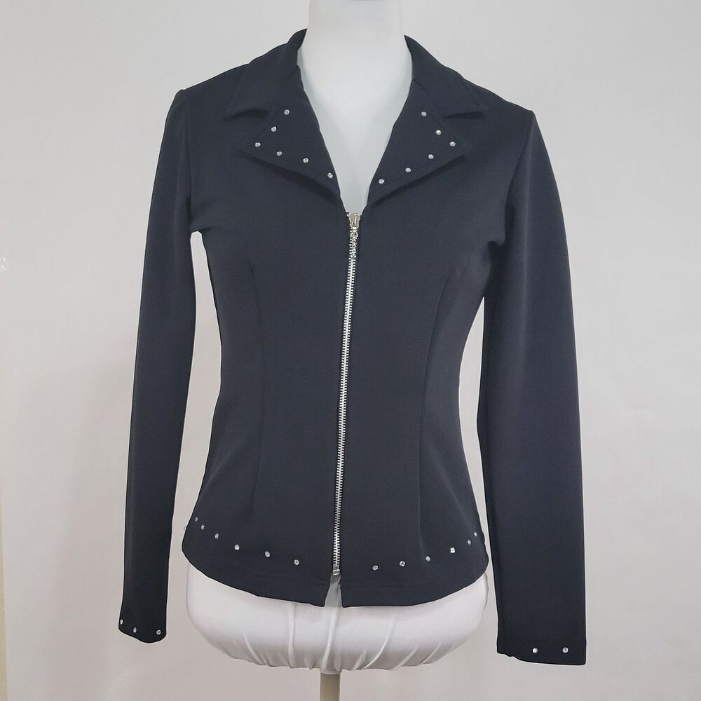 Indications rhinestone black party jacket size 3